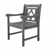 Renaissance Outdoor Wood Patio Extendable Dining Chair - Angled - Renaissance Outdoor Wood Patio Extendable Dining Chair - Angled