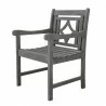 Renaissance Outdoor Wood Patio Dining Chair - White BG - Renaissance Outdoor Wood Patio Dining Chair - White BG