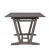 Renaissance Outdoor Wood Patio Extendable Dining Table - Side