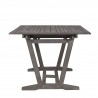 Renaissance Outdoor Wood Patio Extendable Dining Table - White BG - Side