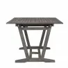 Renaissance Outdoor Wood Patio Extendable Dining Table - White BG - Side - Renaissance Outdoor Wood Patio Extendable Dining Table - White BG - Side