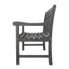 Renaissance Outdoor Wood Patio Extendable Dining Chair - Side