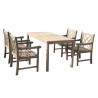 Renaissance Eco-friendly 5-piece Outdoor Hand-scraped Hardwood Dining Set 