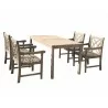 Renaissance Eco-friendly 5-piece Outdoor Hand-scraped Hardwood Dining Set  - Renaissance Eco-friendly 5-piece Outdoor Hand-scraped Hardwood Dining Set 