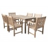 Renaissance Eco-friendly 7-piece Outdoor Hand-scraped Hardwood Dining Set