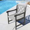 Renaissance Outdoor Hand-scraped Wood Patio Dining Chair - Lifestyle