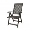 Renaissance Outdoor Patio Hand-scraped Wood Reclining Chairs - Angled