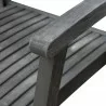 Renaissance Outdoor Patio Hand-scraped Wood Dining Chair - Chair Arm Close-up - Renaissance Outdoor Patio Hand-scraped Wood Dining Chair - Chair Arm Close-up