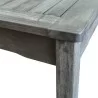 Renaissance Outdoor Wood Patio Rectangular Dining Table - Table Edge Close-Up - Renaissance Outdoor Wood Patio Rectangular Dining Table - Table Edge Close-Up