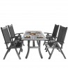 Renaissance Outdoor Patio Hand-scraped Wood 5-piece Dining Set with Reclining Chairs - White BG