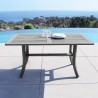 Renaissance Outdoor Wood Patio Curvy Legs Dining Table - Lifestyle
