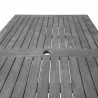 Renaissance Outdoor Wood Patio Curvy Legs Dining Table - Close-Up - Renaissance Outdoor Wood Patio Curvy Legs Dining Table - Close-Up
