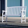 Bradley Outdoor Wood Patio 4-foot Bench - Lifestyle