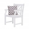 Bradley Outdoor Wood Patio Dining Chair - White BG