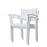 Bradley Outdoor Patio Wood Dining Chairs - Stacked