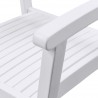 Bradley Outdoor Patio Wood Dining Chairs - Seat Arm Close-Up