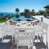 Bradley Outdoor Patio Wood 7-piece Dining Set with Stacking Chairs - Lifestyle - Bradley Outdoor Patio Wood 7-piece Dining Set with Stacking Chairs - Lifestyle