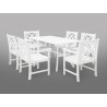 Bradley Eco-friendly 7-piece Outdoor White Hardwood Dining Set