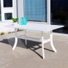 Bradley Outdoor  Wood Patio Dining Table - Lifestyle