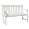 Bradley Outdoor  Wood Patio 4-foot Bench in White