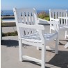 Bradley Outdoor Wood Patio Dining Chair - Lifestyle