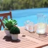 Malibu Outdoor Wood Patio Dining Extension Table - Close-Up - Malibu Outdoor Wood Patio Dining Extension Table - Close-Up