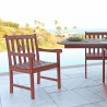 Malibu Outdoor Wood Patio Dining Chair - Lifestyle