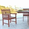 Malibu Outdoor Wood Patio Dining Chair - Lifestyle - Malibu Outdoor Wood Patio Dining Chair - Lifestyle