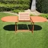 Vifah Malibu Outdoor Wood Patio Dining Extension Table - Lifestyle - Vifah Malibu Outdoor Wood Patio Dining Extension Table - Lifestyle