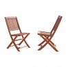  Malibu Outdoor Wood Patio Folding Armchair - Set of 2