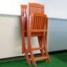  Malibu Outdoor Wood Patio Folding Armchair - Seat Folded