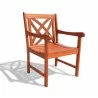 Malibu Outdoor Wood Patio Dining Chair - White BG - Malibu Outdoor Wood Patio Dining Chair - White BG
