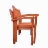 Bradley Outdoor Wood Patio Dining Chair - Stacked