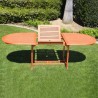Malibu Outdoor Wood Patio Dining Extension Table - 