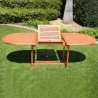 Malibu Outdoor Wood Patio Dining Extension Table -  - Malibu Outdoor Wood Patio Dining Extension Table - 