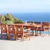 Malibu Outdoor 7-piece Wood Patio Dining Set with Extension Table - Lifestyle