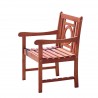 Malibu Outdoor Wood Patio Dining Chair - White BG