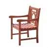 Malibu Outdoor Wood Patio Dining Chair - White BG - Malibu Outdoor Wood Patio Dining Chair - White BG