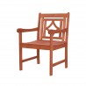 Malibu Outdoor Wood Patio Extendable Dining Chair 