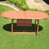 Malibu Outdoor Wood Patio Extendable Dining Table - Lifestyle - Unextended