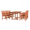 Malibu Outdoor 7-piece Wood Patio Extendable Table Dining Set - White BG