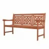 Malibu Outdoor Wood Patio Bench - Malibu Outdoor Wood Patio Bench