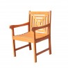 Malibu Eco-friendly Outdoor Hardwood Garden Arm Chair - Angled