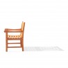 Malibu Eco-friendly Outdoor Hardwood Garden Arm Chair - Side Wide