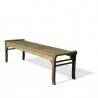 Renaissance Eco-friendly 5-foot Backless Outdoor Hand-scraped Hardwood Garden Bench - Angled