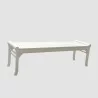 Bradley Eco-friendly 5-foot Backless Outdoor White Hardwood Garden Bench - Bradley Eco-friendly 5-foot Backless Outdoor White Hardwood Garden Bench