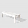 Bradley Eco-friendly 5-foot Backless Outdoor White Hardwood Garden Bench - Angled