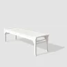 Bradley Eco-friendly 5-foot Backless Outdoor White Hardwood Garden Bench - Angled - Bradley Eco-friendly 5-foot Backless Outdoor White Hardwood Garden Bench - Angled