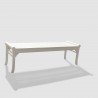 Bradley Eco-friendly 5-foot Backless Outdoor White Hardwood Garden Bench