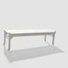 Bradley Eco-friendly 5-foot Backless Outdoor White Hardwood Garden Bench - Bradley Eco-friendly 5-foot Backless Outdoor White Hardwood Garden Bench